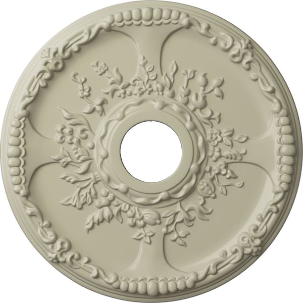 Ekena Millwork Antioch Ceiling Medallion (Fits Canopies up to 3 1/2"), 18"OD x 3 1/2"ID x 1 3/8"P, Clear Yellow CM18SECYF - main